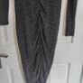 Black sparkle, Ruched front midi dress, size XS Image 7