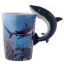 BRAND NEW Lisa Parker Shark Ceramic Shaped Handle Mug Image 6
