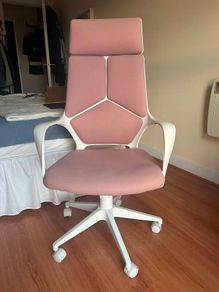 Pink & White Ergonomic Office Chair
