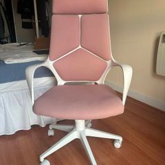Pink & White Ergonomic Office Chair