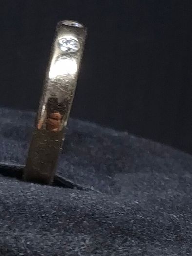 Vintage French 18ct Gold Diamond Ring Size 49 | 3 Natural Diamonds | 3.48g