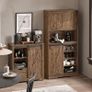 Sideboard With Sliding Door Chest Of Drawers  Kitchen Cabinet Tall Cabinet  Dark Brown Image 3