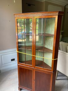 Antique Corner Glass Cabinet