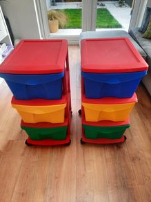 Keter 3 Drawer Storage Units x 2