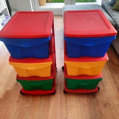 Keter 3 Drawer Storage Units x 2
