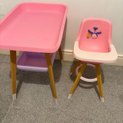 baby born high chair and changing table