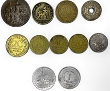 French coins collection - 11 coins