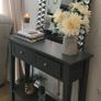 Grey Hall / Console Table with drawers and shelf Image 3
