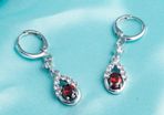 Platinum Plated CZ Crystal Drop Earrings