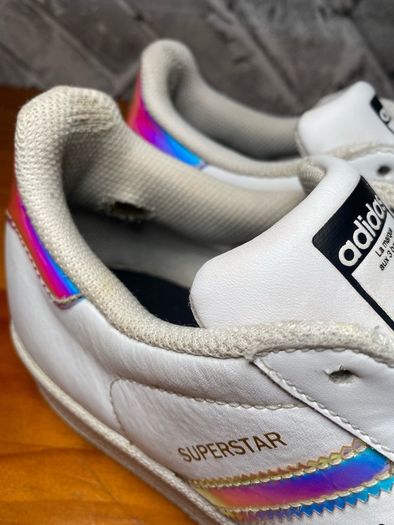 Adidas Superstar Ladies White Leather Trainers UK5 EUR38