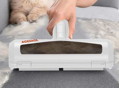 Pet Hair Remover Roller, Reusable Lint Roller with Visable Window, Dog Cat Hair Remover Brush, Surface Fur Removal Tool for Furniture, Couch, Carpet, and Bedding-Transparent