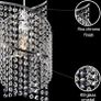 Crystal Spiral Droplet Light Shade | Pendant Light Shade | Lamp Shade | Ceiling Light Shade Chandeliers Ceiling Light | Chrome Finish lampshade Light for Living Room | Bedroom | Kitchen (FREE POSTAGE) Image 5