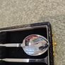 Rare Antique Cased Set of 6 Solid Sterling Silver Coffee Spoons. British Hallmarks Multi-Assay Set which Includes Closed Chester and Glasgow Marks Image 6