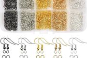 NEW SALE | Earring Hooks 1350pcs Jewellery Making Accessories Kit Mixed Colors 18mm Earring Hooks Ear Wires French Wire Hooks and Jump Rings for Earring Making and Repair