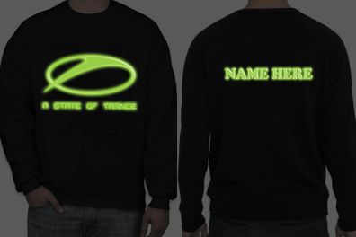Personalised ASOT a state of trance SWEATSHIRT glow in the dark SWEATSHIRT Armin Van Buuren dj SWEATSHIRT