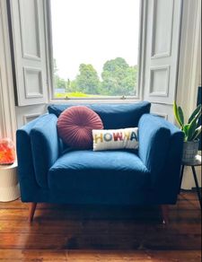 Modern navy armchair