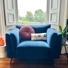 Modern navy armchair