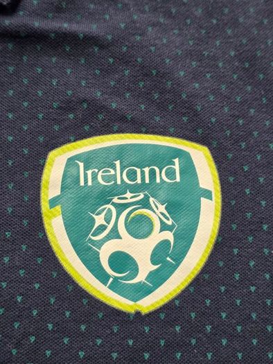 Ireland Football Umbro Geometric Patterned Polo Shirt Mens Large