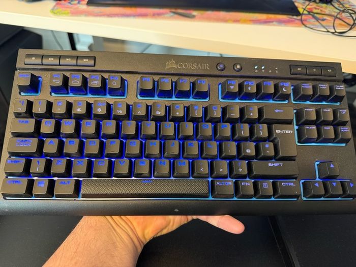 corsair k63 wireless and lapboard