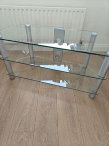 Glass TV stand