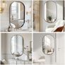Black Bathroom Vanity Mirror for Wall, 55x75 cm Metal Framed Wall Mirror Oval, Decorative Mirror for Bedroom Living Room Entryway Horizontally or Vertically Image 6