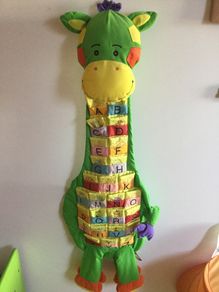 Alphabet Giraffe wall hanging