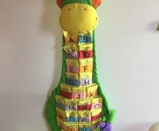 Alphabet Giraffe wall hanging