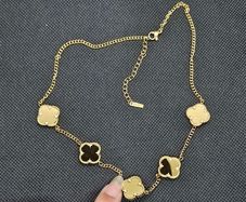 Lynott Clover Necklace with Diamante