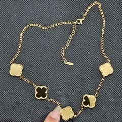 Lynott Clover Necklace with Diamante