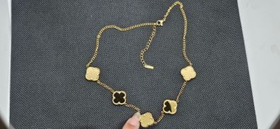 Lynott Clover Necklace with Diamante