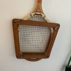 antique tennis racket