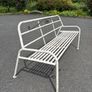 Retro vintage rockabilly tubalar steel garden bench c1950 Image 3