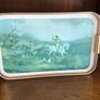 A Large Gilt framed Vintage Hunt Scene Breakfast Tray 22"x14" Image 2
