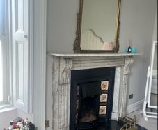 Ornate Vintage Brass Fire Fender