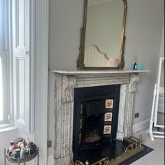 Ornate Vintage Brass Fire Fender