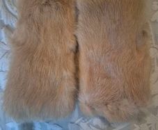 blonde mink ( real ) vintage collars and cuffs