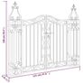 Garden Gate Black 121x8x100 cm Wrought Iron Image 3