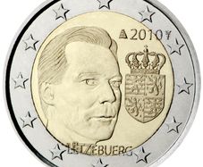 Luxembourg 2 Euro Commemorative Coin 2010 - Coat of arms of the Grand Duke. Uncirculated.