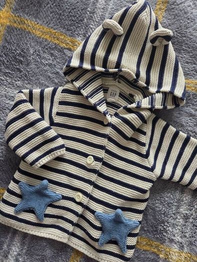 3-6m, Baby Gap Cardigan with Star Pockets