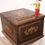 Vintage WOOD JAPANESE Cigarette Dispenser 4" x3,4" H-2,4" Image 3