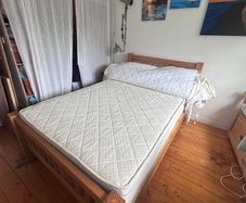 Queen Sized Bed, Solid Pine Frame with  Irish-Made Mattress