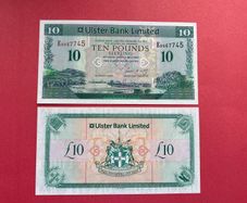 Northern Ireland. ( Ulster Bank ) 10 Pounds  2007 .  ( Unc )