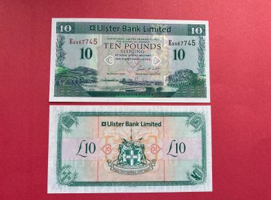 Northern Ireland. ( Ulster Bank ) 10 Pounds  2007 .  ( Unc )