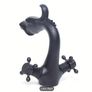 Black Bathroom Faucet Solid Brass Vintage Mixer Tap with Dual Handles Hot & Cold, Matte Black Finish Dragon-Shaped Image 2