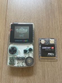 Nintendo Gameboy Color Clear CGB-001 + Flash Card 4GB