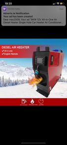 5kw 12V All-in-One Air Diesel Heater Single Hole Car Heater Air Conditioner Machine + Remote Control LCD Display For Truck Boat
