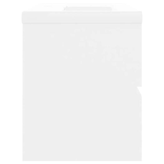 Sink Cabinet with Built-in Basin White Chipboard