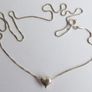 Vintage 925 Sterling Silver heart pendant necklace, length 16" - 2.0g Image 8