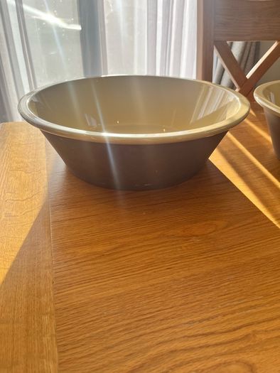 Stoneware Mixings Bowls Large Pair