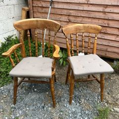 Windsor style chairs. 4 total, 2 captains chairs 2 side chairs.
